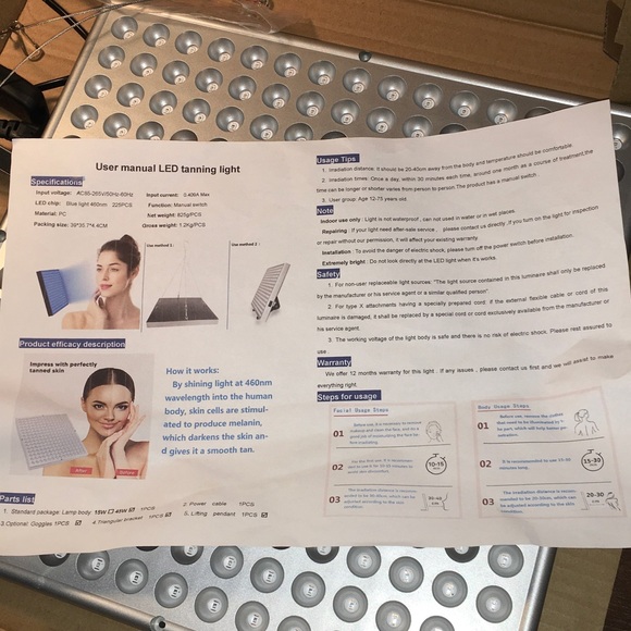 LED Tanning Light For Home Use Lowest Price - Picture 2 of 2